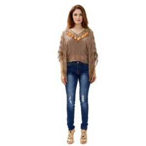 Ladies tops – Brown Knitted Blouse