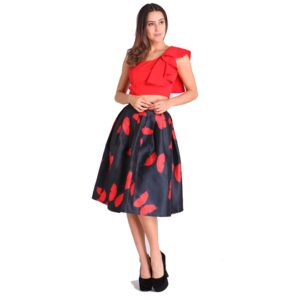 Skirt – Black with Red Butterfly Design 26