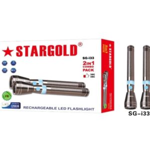 StargoldSGI33RechargeableLedFlashlightCombo2X3Sc