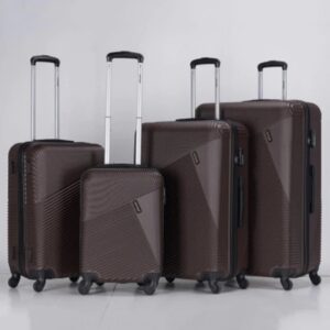 ViptourTrolleyLuggageBestForTravelling4PCSSetBrown