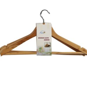 Home Wooden Cloth Hanger 35630B-1 5pcs