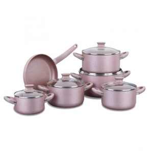 Korkmaz-Lina-Rosegold-2XL-11-Pcs-Cookware-Set-NEW