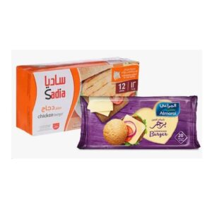 Sadia-Chicken-Burger-12-PcsAlmarai-Burger-Cheese-Slices-400g