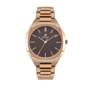 Beverly-Hills-Polo-Club-BP3023X-440-Mens-Analog-Watch-Brown-Dial-Stainless-Steel-Rose-Gold-Strap