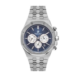 Beverly-Hills-Polo-Club-BP3051X-390-Mens-Analog-Watch-Blue-Dial-Multi-Function-3-Hands-Stainless-Steel-Strap