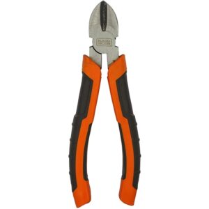 Black-Decker-BDHT81585-180mm-Bimaterial-Steel-Diagonal-Cutting-Pliers