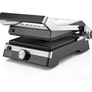 Black+Decker-CG2000-2000W-Family-Health-Grill-Black-Silver