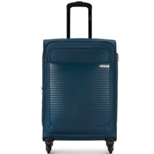 Carlton-COOPER54BU-54cm-Cooper-4-Wheel-Spinner-Soft-Top-Cabin-Size-Trolley-Blue