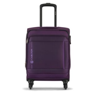 Carlton-DOVER67PU-67cm-Cooper-4-Wheel-Spinner-Soft-Top-Trolley-Purple