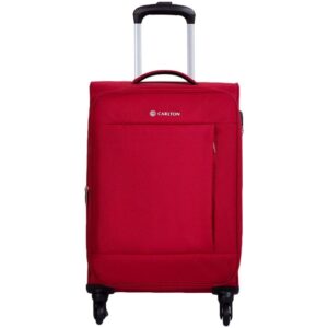 Carlton-Elante-69cm-4-Wheel-Soft-Top-Cabin-Luggage-Trolley-Red