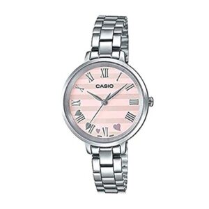 Casio-LTP-E160D-4ADF-Women-s-Watch-Analog-White-Dial-Silver-Stainless-Band