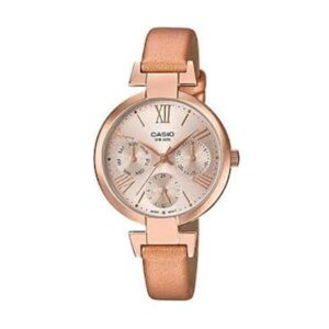 Casio-LTP-E404PL-9A1V-Women-s-Watch-Analog-Rose-Gold-Dial-Rose-Gold-Leather-Band