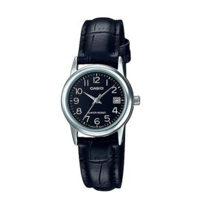 Casio-LTP-V002L-1BUDF-Women-s-Watch-Analog-Black-Dial-Black-Leather-Band