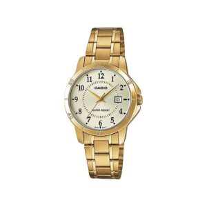 Casio-LTP-V004G-9BUDF-Women-s-Watch-Analog-Gold-Dial-Gold-Stainless-Band