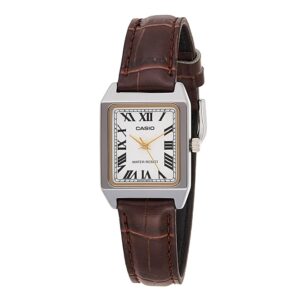 Casio-LTP-V007L-7B2UDF-Women-s-Watch-Analog-White-Dial-Brown-Leather-Band