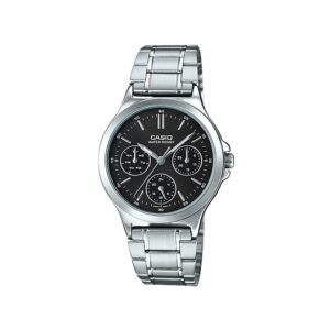 Casio-LTP-V300D-1AUDF-Women-s-Watch-Analog-Black-Dial-Silver-Stainless-Band