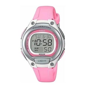 Casio-LW-203-4AVDF-Women-s-Watch-Digital-Pink-Dial-Pink-Resin-Band