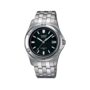 Casio-MTP-1213A-1AVDF-Men-s-Watch-Analog-Black-Dial-Silver-Stainless-Band