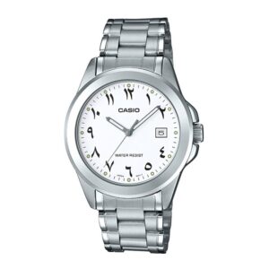 Casio-MTP-1215A-7B3DF-Men-s-Watch-Analog-White-Dial-Silver-Stainless-Band