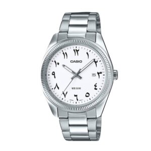 Casio-MTP-1302D-7B3VDF-Men-s-Watch-Analog-White-Dial-Silver-Stainless-Band