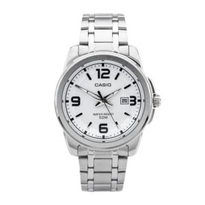 Casio-MTP-1314D-7AVDF-Men-s-Watch-Analog-White-Dial-Silver-Stainless-Band