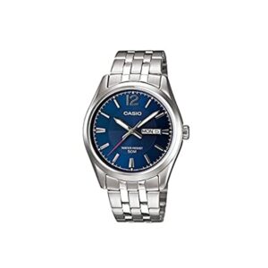Casio-MTP-1335D-2AVDF-Men-s-Watch-Analog-Blue-Dial-Silver-Stainless-Band