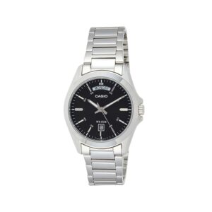 Casio-MTP-1370D-1A1VD-Men-s-Watch-Analog-Black-Dial-Silver-Stainless-Band