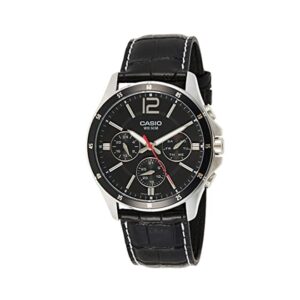 Casio-MTP-1374L-1AVD-Men-s-Watch-Analog-Black-Dial-Black-Leather-Band