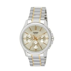 Casio-MTP-1375SG-9AVDF-Men-s-Watch-Analog-Champagne-Dial-Silver-Gold-Stainless-Band