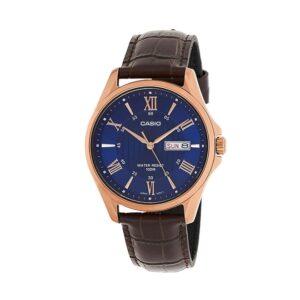 Casio-MTP-1384L-2AVDF-Men-s-Watch-Analog-Blue-Dial-Brown-Leather-Band