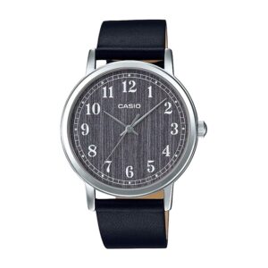 Casio-MTP-E145L-1BDF-Men-s-Watch-Analog-Black-Dial-Black-Leather-Band