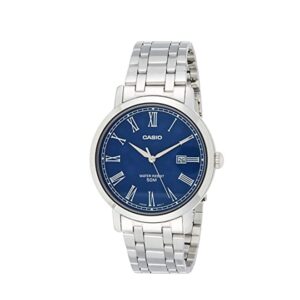 Casio-MTP-E149D-2BVDF-Men-s-Watch-Analog-Blue-Dial-Silver-Stainless-Band