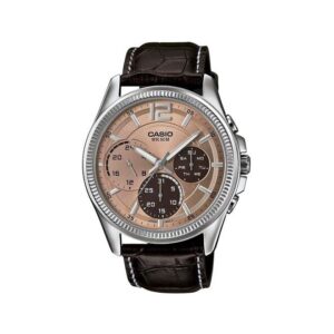 Casio-MTP-E305L-5AVDF-Men-s-Watch-Analog-Rose-Gold-Dial-Black-Leather-Band