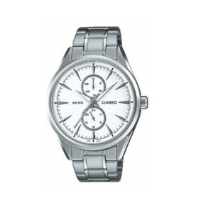 Casio-MTP-SW340D-7AVDF-Men-s-Watch-Analog-White-Dial-Silver-Stainless-Band