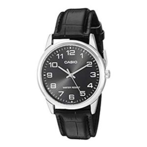 Casio-MTP-V001L-1BUDF-Men-s-Watch-Analog-Black-Dial-Black-Leather-Band