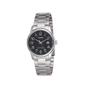 Casio-MTP-V002D-1BUDF-Men-s-Watch-Analog-Black-Dial-Silver-Stainless-Band