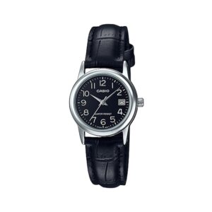 Casio-MTP-V002L-1BUDF-Men-s-Watch-Analog-Black-Dial-Black-Leather-Band