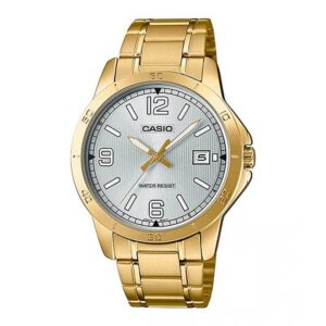 Casio-MTP-V004G-7B2UDF-Men-s-Watch-Analog-White-Dial-Gold-Stainless-Band