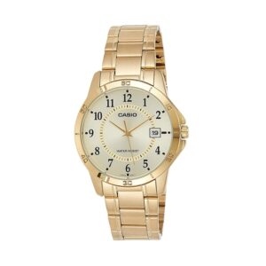 Casio-MTP-V004G-9BUDF-Men-s-Watch-Analog-Champagne-Dial-Gold-Stainless-Band