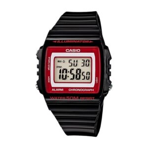 Casio-W-215H-1A2VDF-Mens-Watch-Digital-Red-Dial-Black-Resin-Band