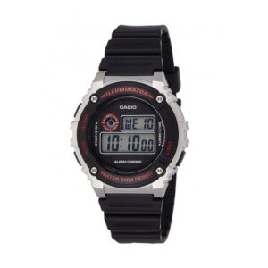 Casio-W-216H-1CVDF-Mens-Watch-Digital-Black-Dial-Black-Resin-Band