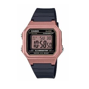 Casio-W-217HM-5AVDF-Mens-Watch-Digital-Rose-Gold-Dial-Black-Resin-Band