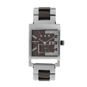 Fastrack-1478SM02-Mens-Analog-Watch-Brown-Dial-Stainless-Steel-Strap