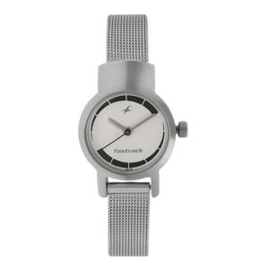 Fastrack-2298SM01-WoMens-Analog-Watch-Silver-Dial-Stainless-Steel-Mesh-Strap