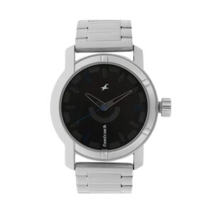 Fastrack-3021SM01-Mens-Watch-Analog-Black-Dial-Silver-Stainless-Band