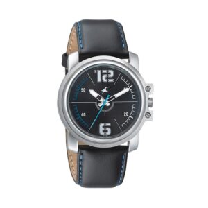 Fastrack-3039SL09-Mens-Analog-Watch-Black-Dial-Black-Leather-Strap