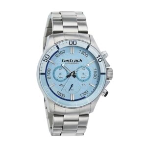 Fastrack-3072SM05-Mens-Analog-Watch-Blue-Dial-Multi-Function-3-Hands-Stainless-Steel-Strap