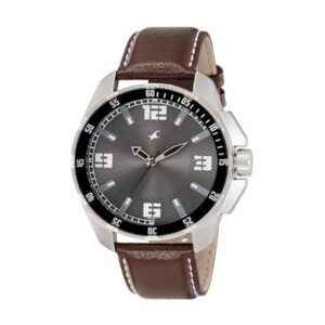 Fastrack-3084SL02-Mens-Analog-Watch-Grey-Dial-Brown-Leather-Strap