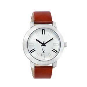 Fastrack-3120SL01-Mens-Analog-Watch-White-Dial-Tan-Brown-Leather-Strap