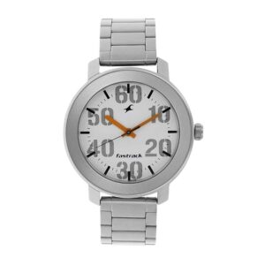 Fastrack-3121SM01-Mens-Analog-Watch-White-Dial-Stainless-Steel-Strap